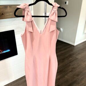 Ava + Esme Pink Bow Shoulder Sheath dress M